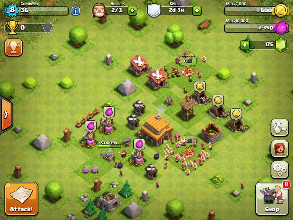 clash of clans town