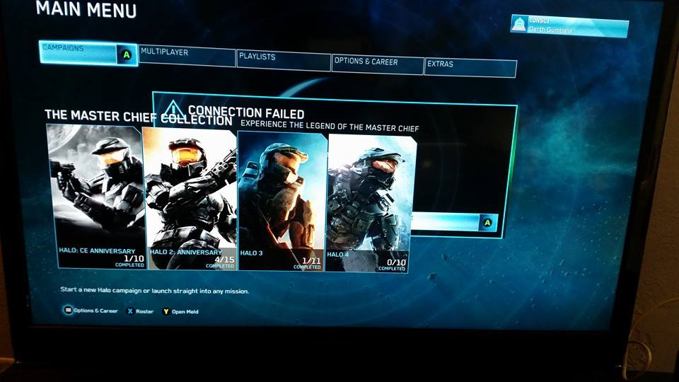 Master Chief Collection Connection Failed