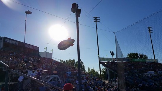 Boise Hawks sun blocking blimp