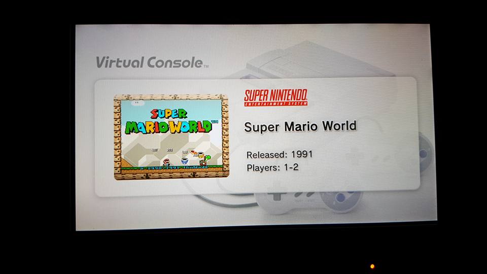 Super Mario World virtual console