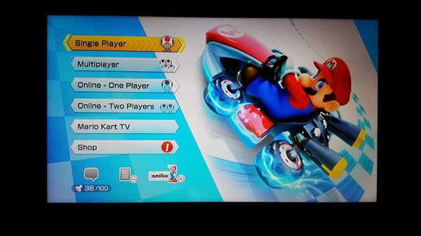 Mario Kart 8 menu