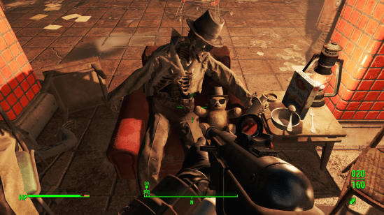 Fallout 4 dead man and teddy bear